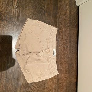 beige cargo shorts